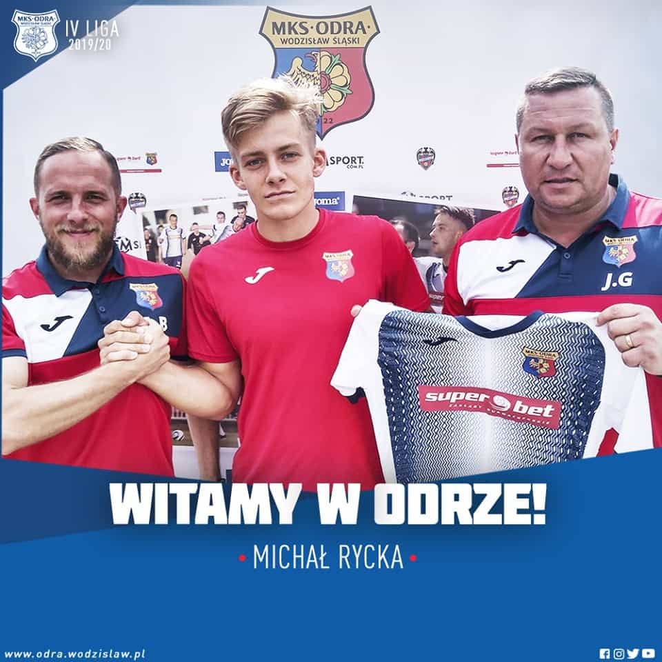 Raciborzanin Michał Rycka w barwach Odry Wodzisław