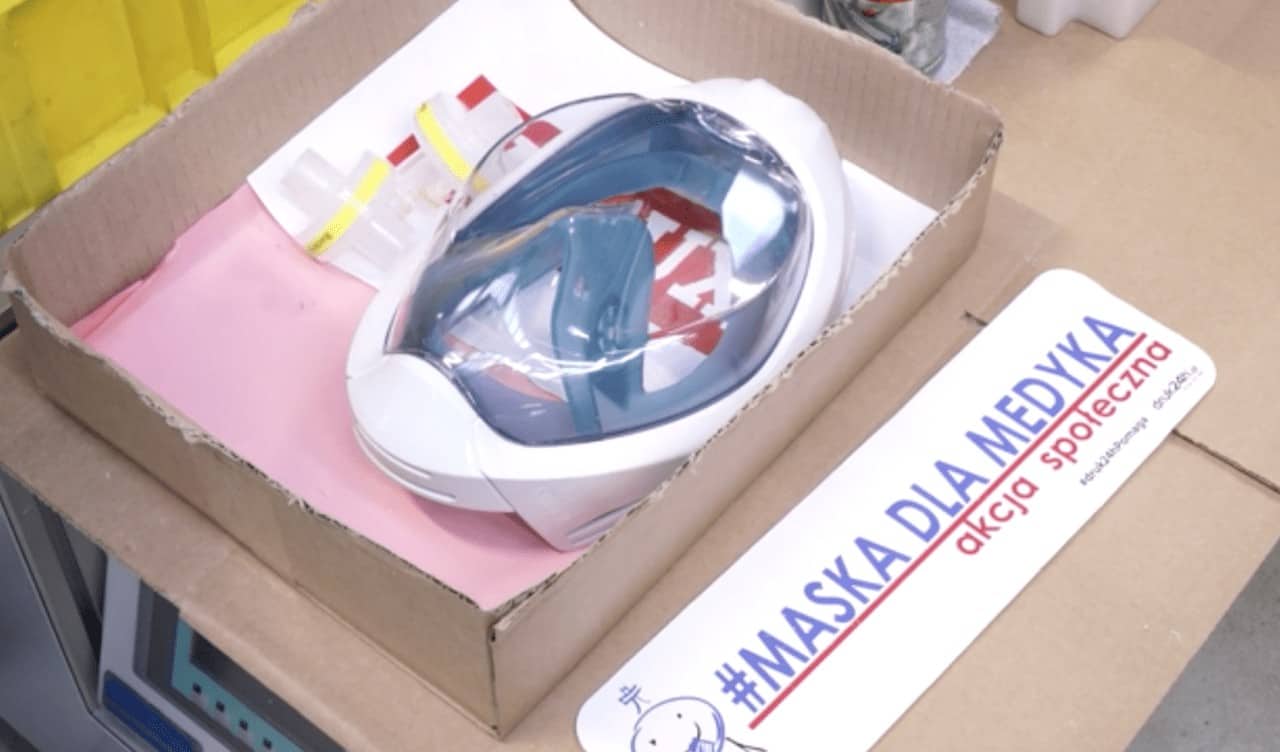 Przerobione maski do nurkowania będą chronić pracowników medycznych