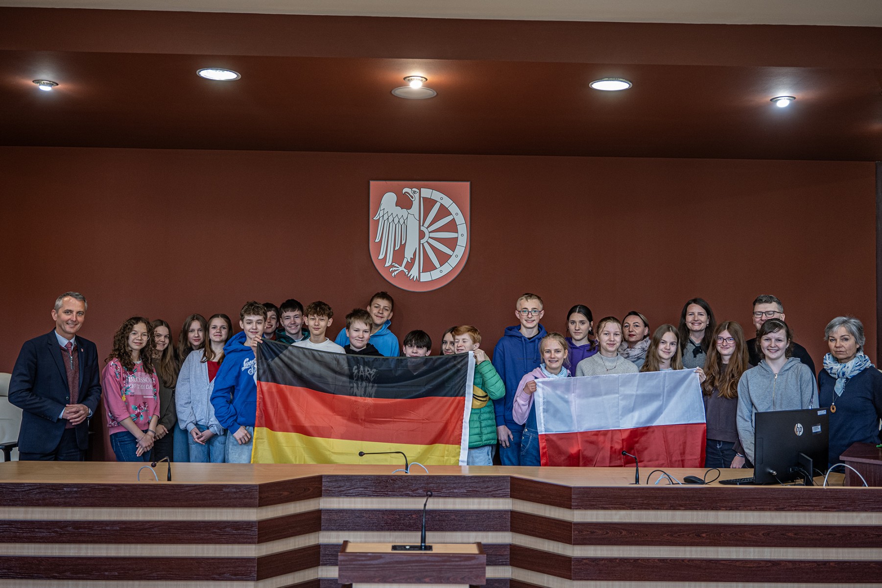 Młodzież z partnerskiego Roth odwiedziła Urząd Miasta w Raciborzu